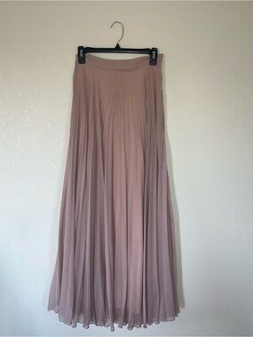 Lulu's Pleated Maxi Skirt - Mauve Pink